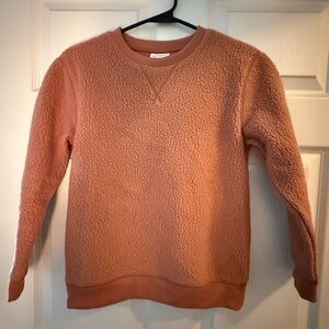 Cat & Jack Sherpa Crew Neck Sweater - Peach